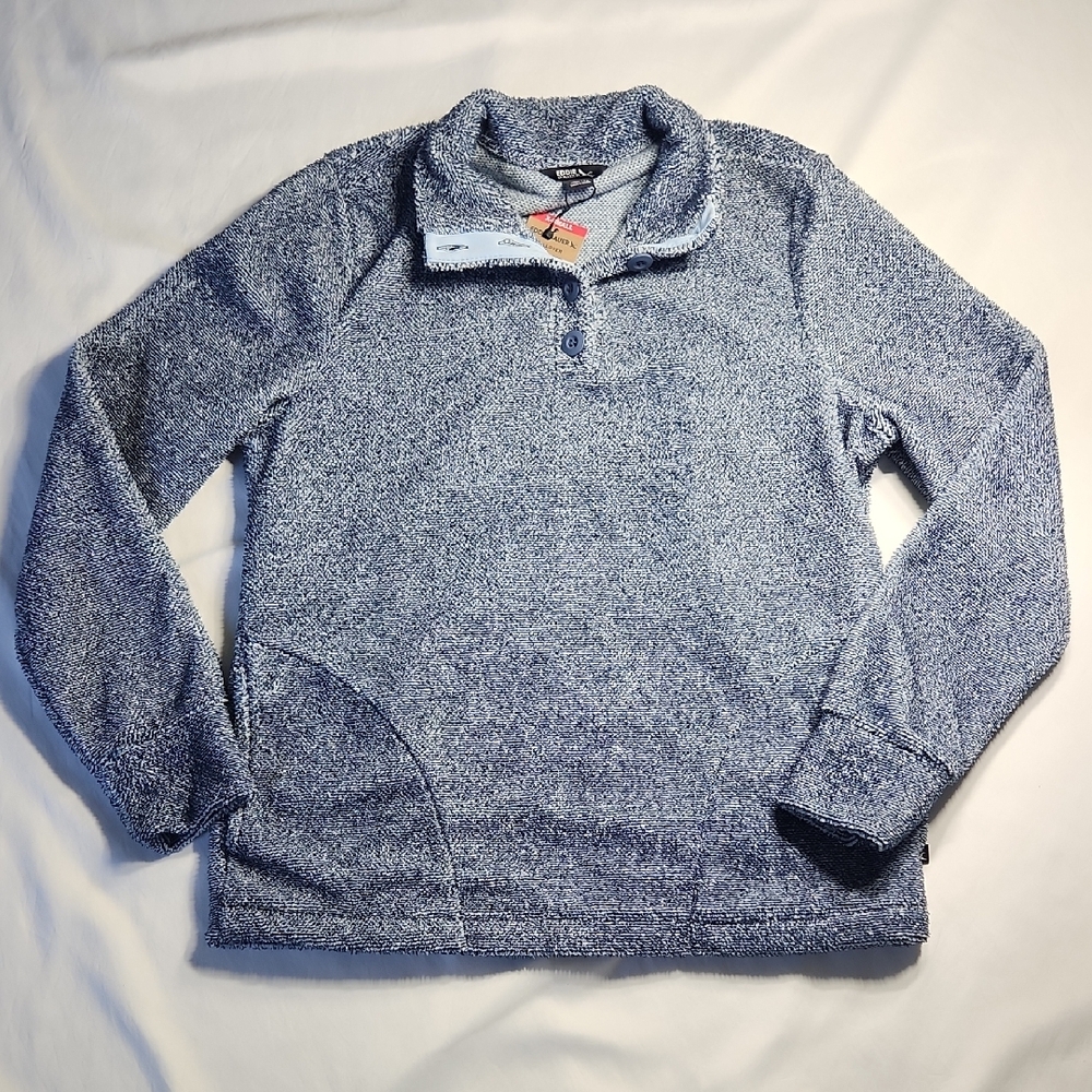 Eddie Bauer Women’s XS Fleece Snap Pullover – Light Harbor Blue – MSRP $74.99 - Picture 1 of 12